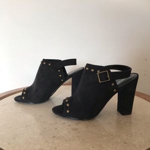 Hotsoles Suede Sexy Peep Toe Tall Bootie SZ 8 1/2